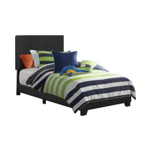 Load image into Gallery viewer, Dorian Upholstered Bed - Black - Dorian Upholstered Twin Bed Black