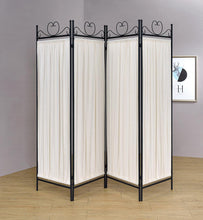 Load image into Gallery viewer, Beige - 4-panel Folding Screen Beige And Black