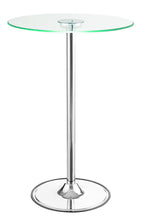 Load image into Gallery viewer, Rec Room/ Bar Tables: Chrome/glass - Led Bar Table Chrome And Clear