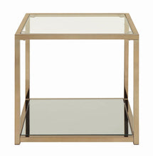 Load image into Gallery viewer, End Table With Mirror Shelf Chocolate Chrome