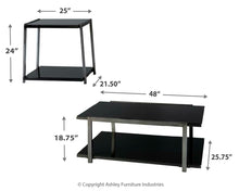 Load image into Gallery viewer, Rollynx - Black - Occasional Table Set (3/CN)