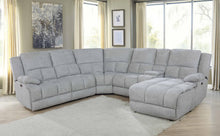 Load image into Gallery viewer, Grey - Belize 6-piece Pillow Top Arm Power Sectional Grey