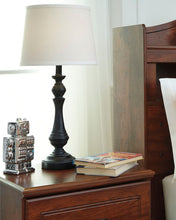 Load image into Gallery viewer, Kian - Black/White - Poly Table Lamp (1/CN)