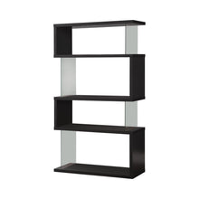 Load image into Gallery viewer, Home Office : Bookcases - 4-tier Bookcase Black And Clear