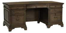 Load image into Gallery viewer, Hartshill Collection - Hartshill Executive Desk With File Cabinets Burnished Oak