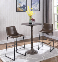 Load image into Gallery viewer, Two-tone Brown - Armless Bar Stools Two-tone Brown And Black (Set of 2)