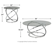 Load image into Gallery viewer, Hollynyx - Chrome Finish - Occasional Table Set (3/CN)