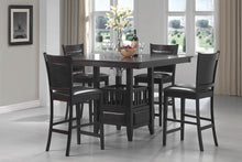 Load image into Gallery viewer, Jaden Collection - Black - Jaden Upholstered Counter Height Stools Black And Espresso (Set of 2)