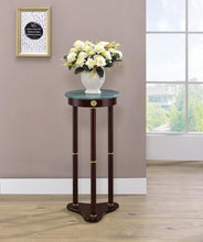 Load image into Gallery viewer, Round Marble Top Accent Table Merlot