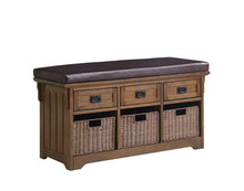Load image into Gallery viewer, Brown - 42" 3-drawer Storage Bench Brown