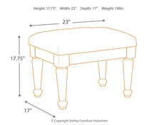 Load image into Gallery viewer, Coralayne - Silver - Upholstered Stool (1/CN)