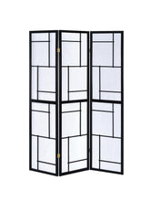 Load image into Gallery viewer, White - 3-panel Folding Floor Screen Black And White