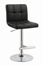 Load image into Gallery viewer, Bar Units: Contemporary - Black - Adjustable Height Bar Stools Chrome And Black (Set of 2)