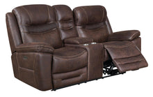 Load image into Gallery viewer, Hemer Motion Collection - Chocolate - Hemer Upholstered Power^2 Loveseat Chocolate