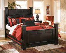 Load image into Gallery viewer, Shay - Almost Black - Queen Poster Bed