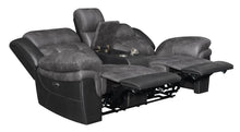Load image into Gallery viewer, Charcoal / Black - Saybrook Tufted Cushion Power Loveseat Charcoal And Black