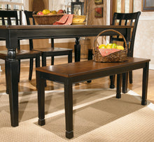Load image into Gallery viewer, Owingsville - Black/Brown - Large Dining Room Bench
