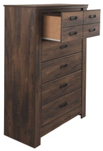 Load image into Gallery viewer, Quinden - Dark Brown - Five Drawer Chest