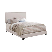 Load image into Gallery viewer, Boyd Upholstered Bed - Ivory - Boyd Full Upholstered Bed With Nailhead Trim Ivory