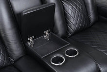 Load image into Gallery viewer, Delange Motion Collection - Black - Delange Power^2 Loveseat With Headrests Black