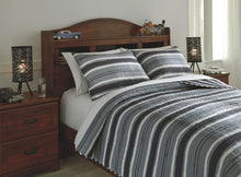 Load image into Gallery viewer, Merlin - Gray/Cream - Full Coverlet Set