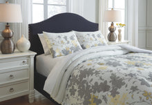 Load image into Gallery viewer, Maureen - Gray/Yellow - King Comforter Set