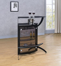 Load image into Gallery viewer, 3-bottle Wine Rack Bar Unit Smoked And Black