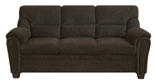 Load image into Gallery viewer, Brown - Clemintine Upholstered Sofa With Nailhead Trim Brown