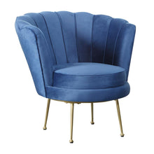 Load image into Gallery viewer, Blue - Channeled Tufted Barrel Accent Chair Blue