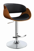 Load image into Gallery viewer, Black - Adjustable Bar Stool Black And Chrome