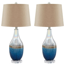 Load image into Gallery viewer, Johanna - Blue/Clear - Glass Table Lamp (2/CN)
