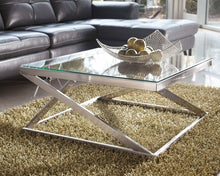 Load image into Gallery viewer, Coylin - Brushed Nickel Finish - Square Cocktail Table