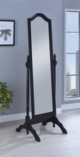 Load image into Gallery viewer, Rectangular Cheval Mirror With Arched Top Black