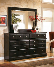 Load image into Gallery viewer, Shay - Almost Black - 8 Pc. - Dresser, Mirror, Queen Poster Bed, 2 Nightstands