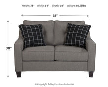 Load image into Gallery viewer, Brindon - Charcoal - Loveseat