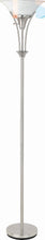 Load image into Gallery viewer, Floor Lamp With Frosted Ribbed Shade Brushed Steel