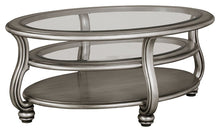 Load image into Gallery viewer, Coralayne - Silver Finish - Oval Cocktail Table