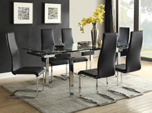 Load image into Gallery viewer, Everyday Dining: Side Chair - Black - Anges High Back Dining Chairs Black And Chrome (Set of 4)