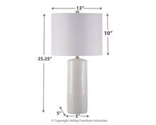 Load image into Gallery viewer, Steuben - White - Ceramic Table Lamp (2/CN)