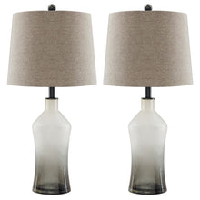 Load image into Gallery viewer, Nollie - Gray - Glass Table Lamp (2/CN)