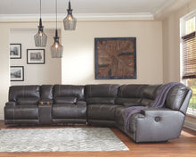 Load image into Gallery viewer, McCaskill - Gray - 2 Seat Reclining Power Sofa, Oversized Wedge, Double Reclining Power Loveseat with Console Sectional