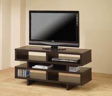 Load image into Gallery viewer, Living Room : Tv Consoles - Tv Console With 5 Open Compartments Cappuccino