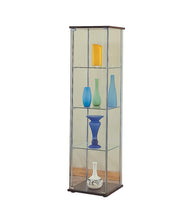 Load image into Gallery viewer, Rectangular 4-shelf Curio Cabinet Cappuccino And Clear