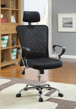 Load image into Gallery viewer, Home Office : Chairs - Black - Mesh Back Office Chair Black And Chrome