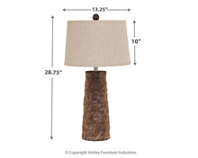 Load image into Gallery viewer, Sinda - Gray - Poly Table Lamp (2/CN)