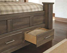 Load image into Gallery viewer, Juararo - Dark Brown - Queen Poster Bed with 2 Storage Drawers