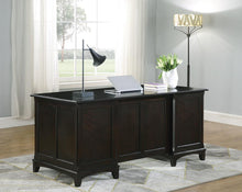 Load image into Gallery viewer, Garson Collection - Garson 7-drawer Executive Desk With Pencil Trays Cappuccino