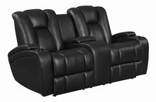 Load image into Gallery viewer, Delange Motion Collection - Black - Delange Power^2 Loveseat With Headrests Black