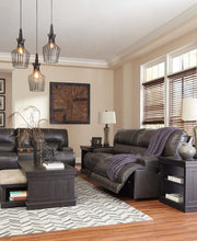 Load image into Gallery viewer, McCaskill - Gray - 3 Pc. - 2 Seat Reclining Power Sofa, Double Reclining Power Loveseat with Console, Wide Seat Power Recliner