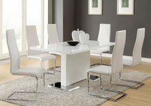 Load image into Gallery viewer, Nameth Collection - Anges T-shaped Pedestal Dining Table Glossy White